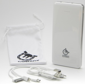 Cowboy Electronics 12,000mAh Power Bank - White